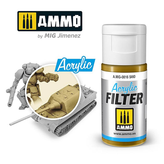 Ammo by MIG Acrylic Filter Sand High quality Acrylic Filter 15ml A.MIG-816