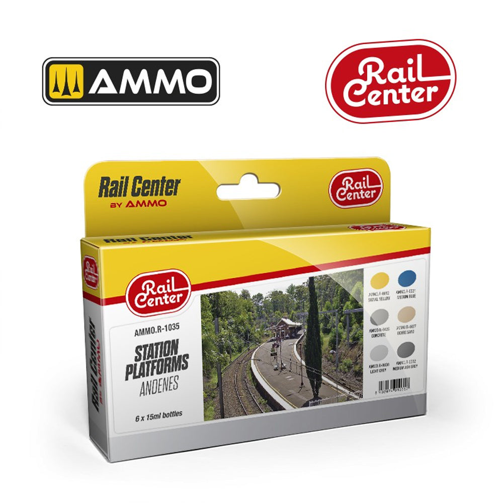 Ammo Rail Center - Station Platforms Acrylic Paint Set