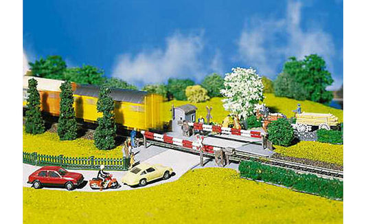 FALLER Level Crossing w/ Gatekeepers House Model Kit II HO Gauge 120173