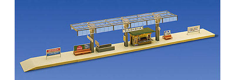 FALLER Covered Platform w/ Kiosk Model Kit III HO Gauge 120188