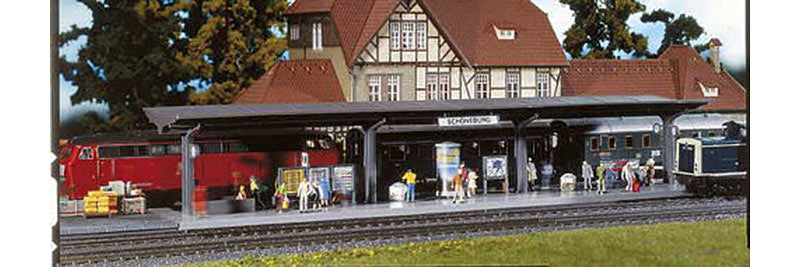 FALLER Covered Platform Model Kit w/ Illumination I HO Gauge 120201
