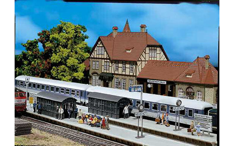 FALLER Platform Extension Model Kit w/ Roofed Exit I HO Gauge 120203
