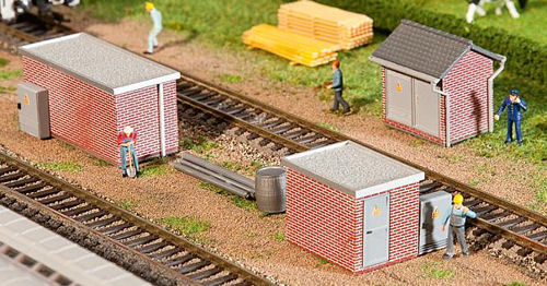 FALLER Brick Transformer Buildings (3) IV HO Gauge 120239