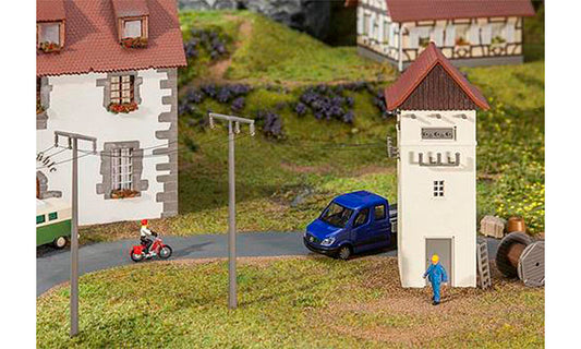 FALLER Electrical Substation w/ Pylons Model Kit II HO Gauge 120241