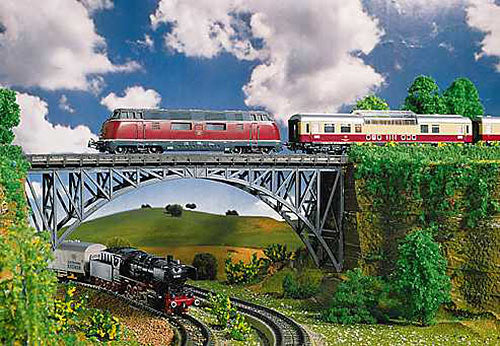 FALLER Deck Arch Bridge 355mm Model Kit II HO Gauge 120541
