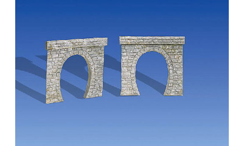 FALLER Single Track Tunnel Portals (2) for Electric I HO Gauge 120563