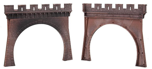 Faller Double Track Circular Arc Tunnel Portals(2) Building Kit HO Gauge 120570