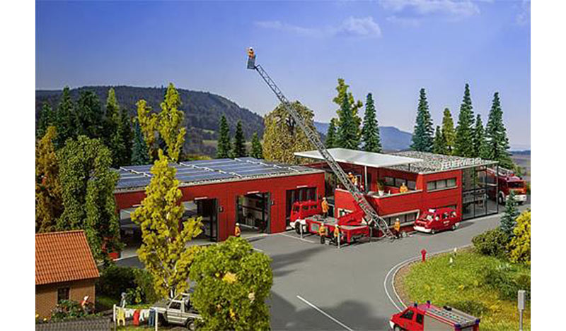 FALLER Modern Fire Station Model Kit V HO Gauge 130160