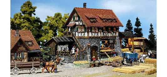 FALLER Black Forest Sawmill Model Kit w/ Motor II HO Gauge 130229