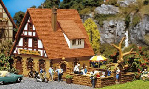 FALLER Zur Krone Inn w/ Beer Garden Model Kit III HO Gauge 130314