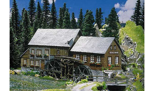 FALLER Hexenloch Water Mill Model Kit w/ Motor I HO Gauge 130388