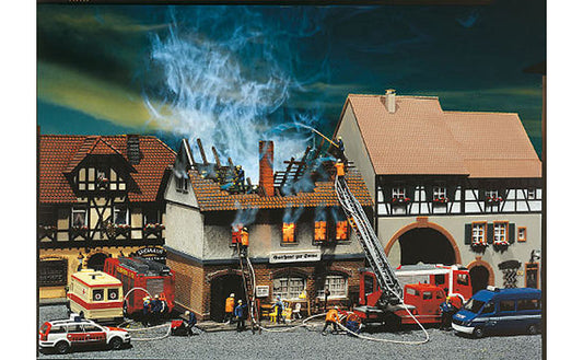 FALLER Zur Sonne Burned Down Restaurant Model Kit III HO Gauge 130429