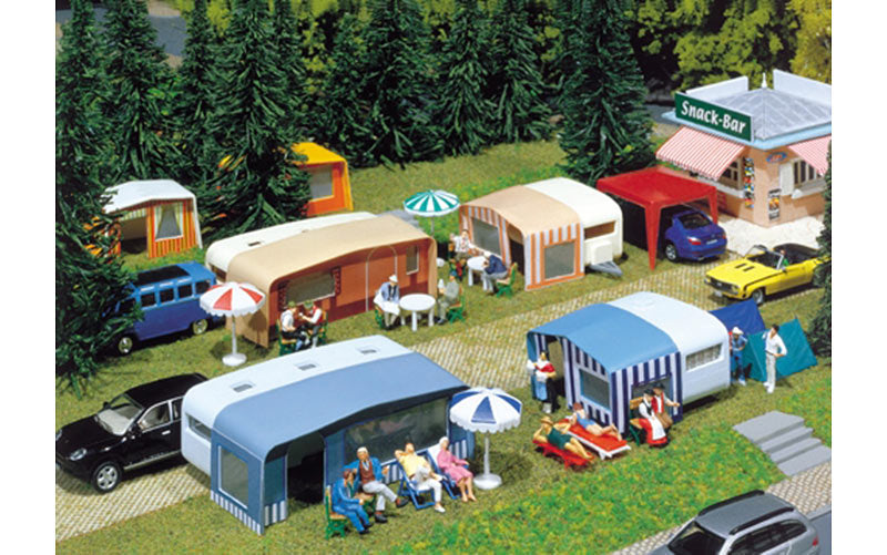 FALLER Camping Caravans (4) Model Kit IV HO Gauge 130503