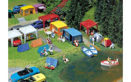 FALLER Camping Tents (8) and Accessories Model Kit IV HO Gauge 130504