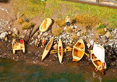 FALLER Boats and Pedalos Model Kit IV HO Gauge 130513