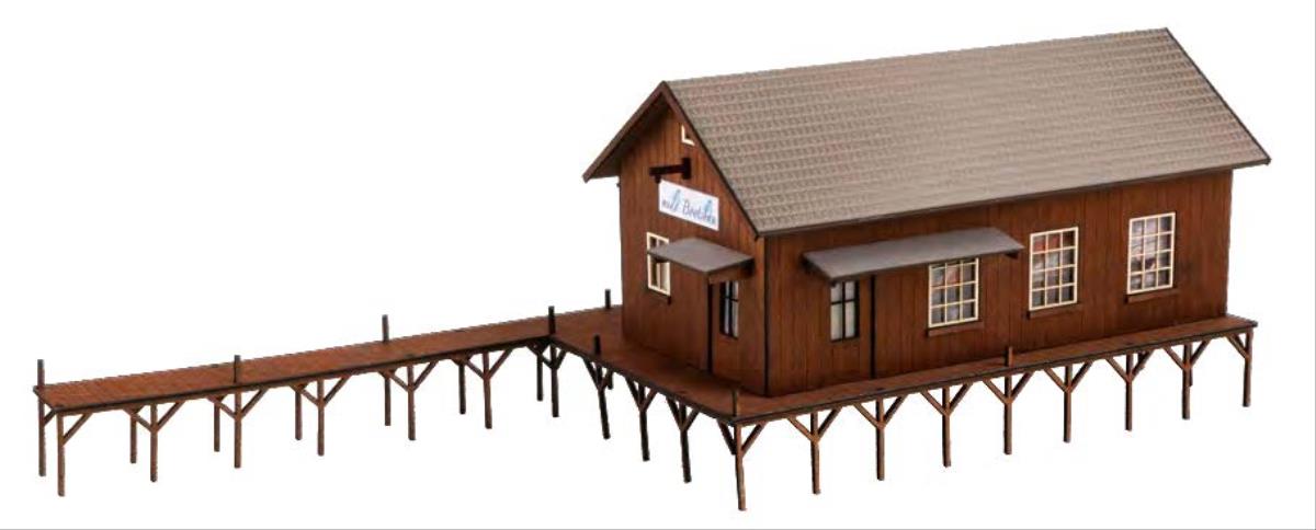 Faller Boathouse Laser Cut Kit III FA130588 HO Scale