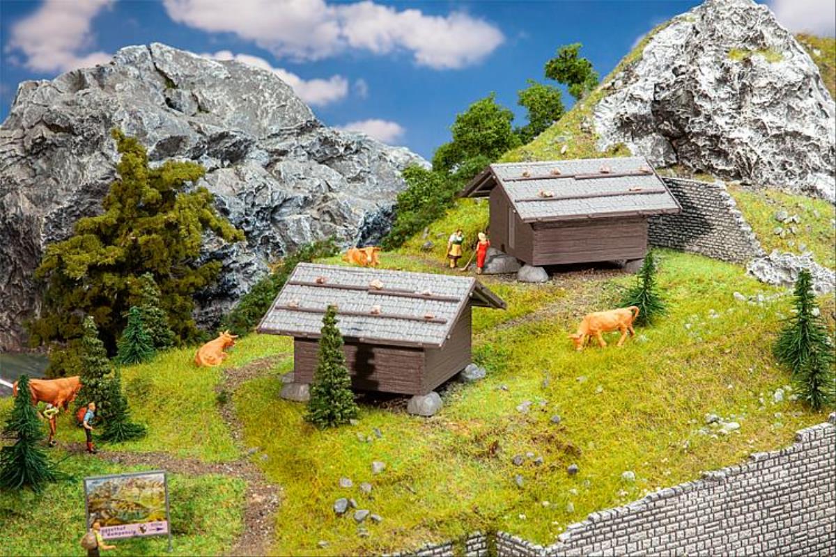 Faller Hay Barns (2) Building Kit HO Gauge 130636