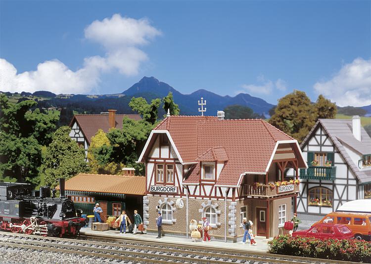 Faller Burgdorf Station Hobby Kit w/Lighting I FA131541 HO Gauge