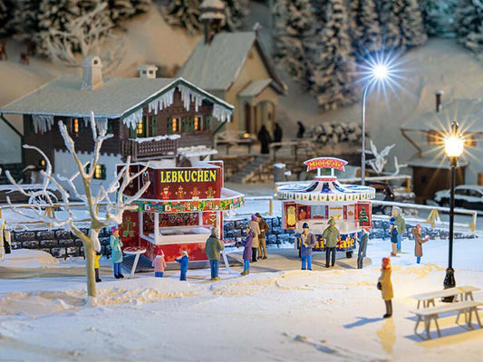 Faller Christmas Market Kiosks (2) Kit 134001 HO Gauge