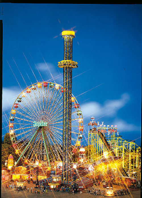 FALLER Power Tower Ride Fairground Model Kit w/ Motor V HO Gauge 140325
