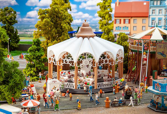 Faller Dog Rose Tea Cups Ride w/Motor Fairground Kit III FA140335 HO Gauge