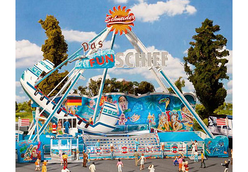 FALLER Fun-Schiff Swing Boat Fairground Model Kit w/ Motor V HO Gauge 140420
