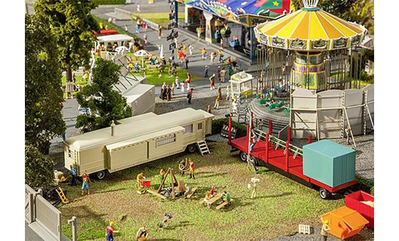 FALLER Trailer and Caravans Fairground Model Kit IV HO Gauge 140480