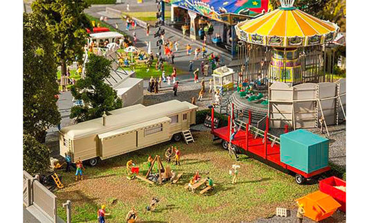 FALLER Trailer and Caravans Fairground Model Kit IV HO Gauge 140480