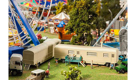 FALLER Luggage Trailer and Caravan Fairground Model Kit IV HO Gauge 140481