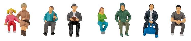 Faller Seated Passengers (8) Figure Set FA151617 HO Scale