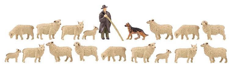 Faller 151901 Sheep Farming (14) Figure Set HO