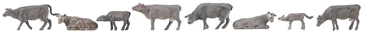 Faller Mountainous Cows (8) Figure Set FA151905 HO Scale