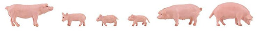 Faller Pigs (6) Figure Set FA151910 HO Gauge
