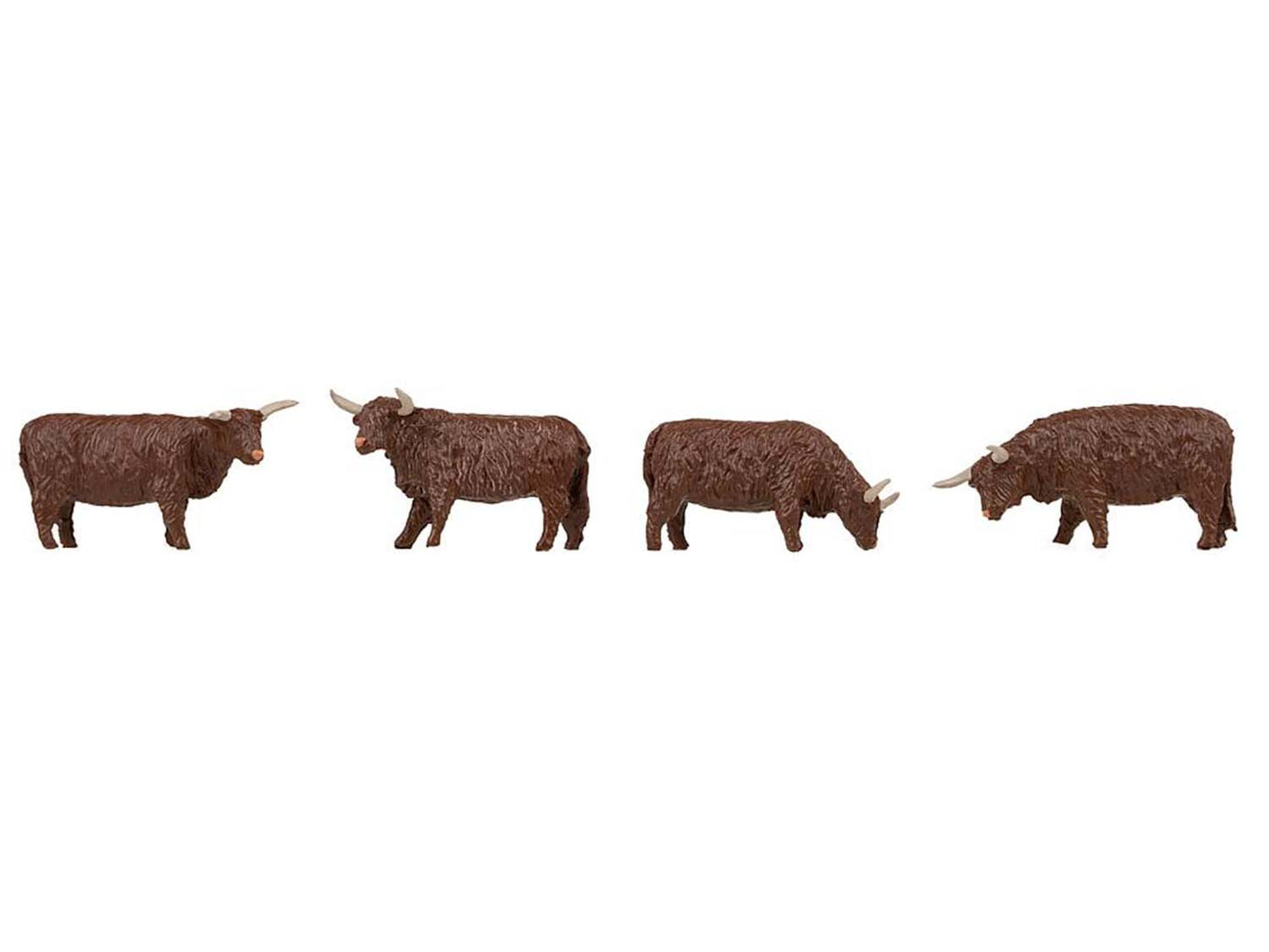 Faller Brown Highland Cattle (4) Figure Set FA151958 HO Gauge