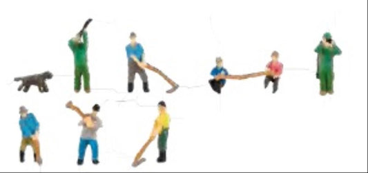 Faller Forestry Workers & Hunters (9) Figure Set FA155601 HO Gauge