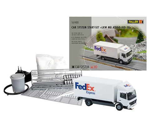 Faller Car System MB Atego FedEx Starter Set FA161488 HO Scale