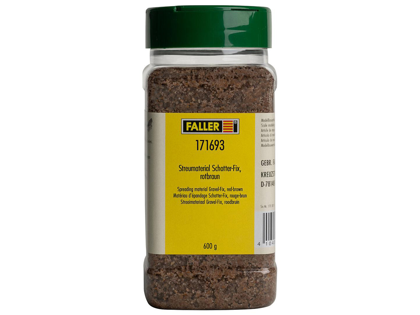 Faller 171693 Gravel-Fix Spreading Material Red/Brown 600g