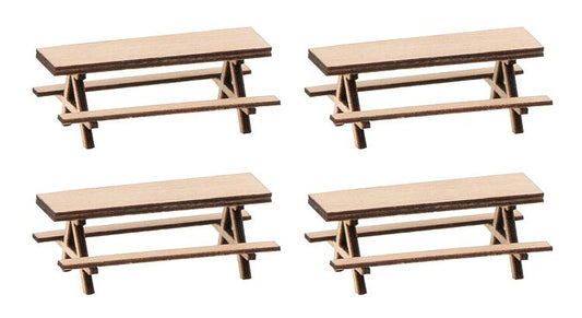 Faller 180304 Picnic Benches (4) Laser Cut Kit