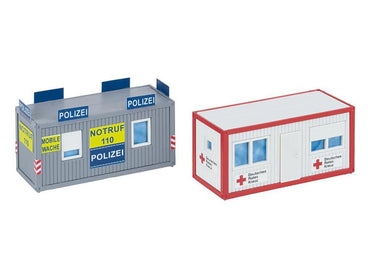 Faller FA180338 Police & DRK Office Mobile Offices Kit VI HO Gauge
