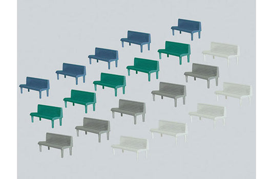FALLER Benches (20) Model Kit HO Gauge 180441