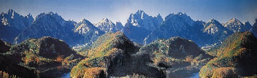 Faller FA180512 Neuschwanstein Model Background 3200x970mm HO Gauge