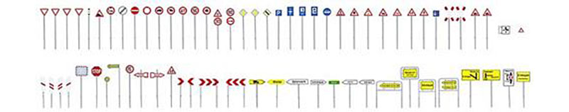 FALLER Traffic Signs Set V HO Gauge 180533