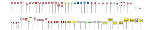 FALLER Traffic Signs Set V HO Gauge 180533