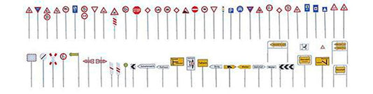 FALLER Traffic Signs Set III HO Gauge 180534