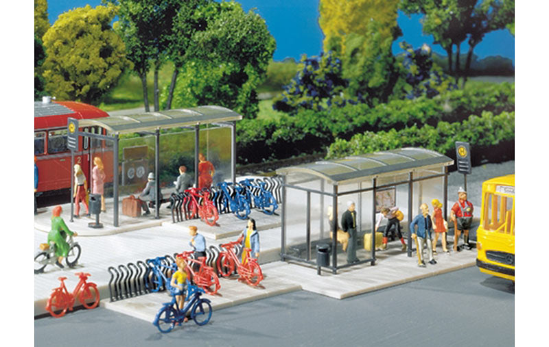 FALLER Modern Bus Stops Model Kit VI HO Gauge 180553