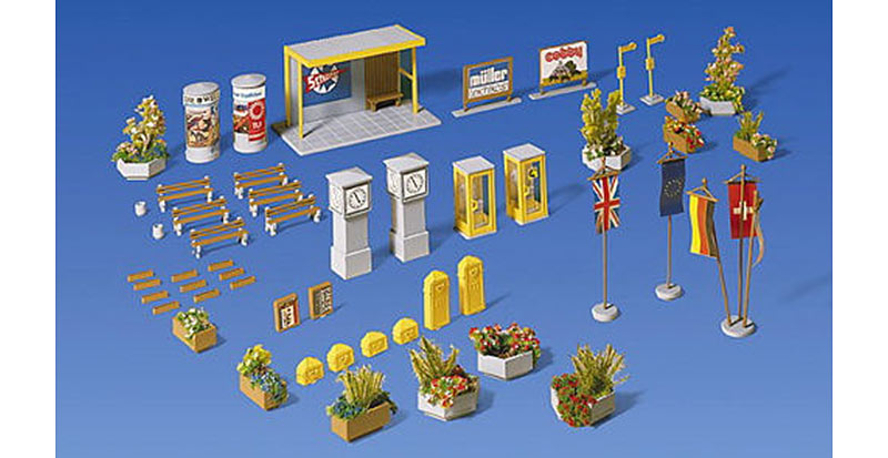 FALLER Town Accessories Model Kit IV HO Gauge 180585