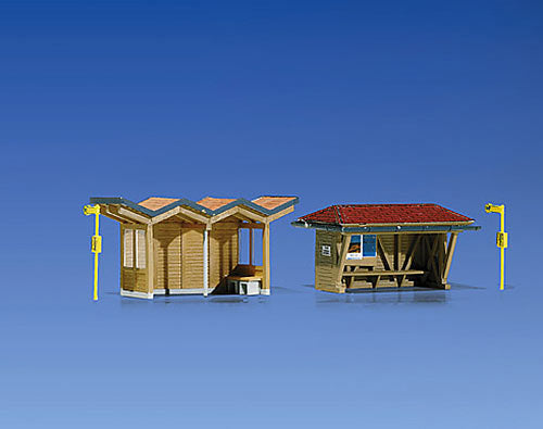 FALLER Bus Stop Shelters Model Kit (2) III HO Gauge 180587