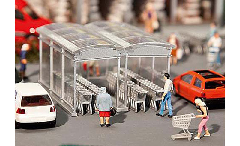 FALLER Supermarket Trolley Park Model Kit V HO Gauge 180606