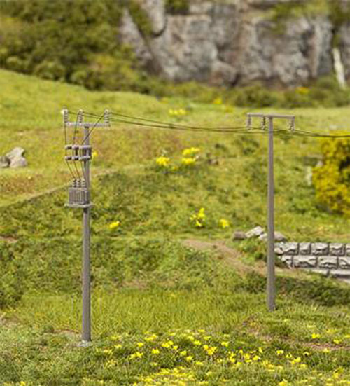 FALLER Power Poles (4) Model Kit III HO Gauge 180928