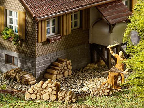 FALLER Firewood Stacks (6) Model Kit I HO Gauge 180940